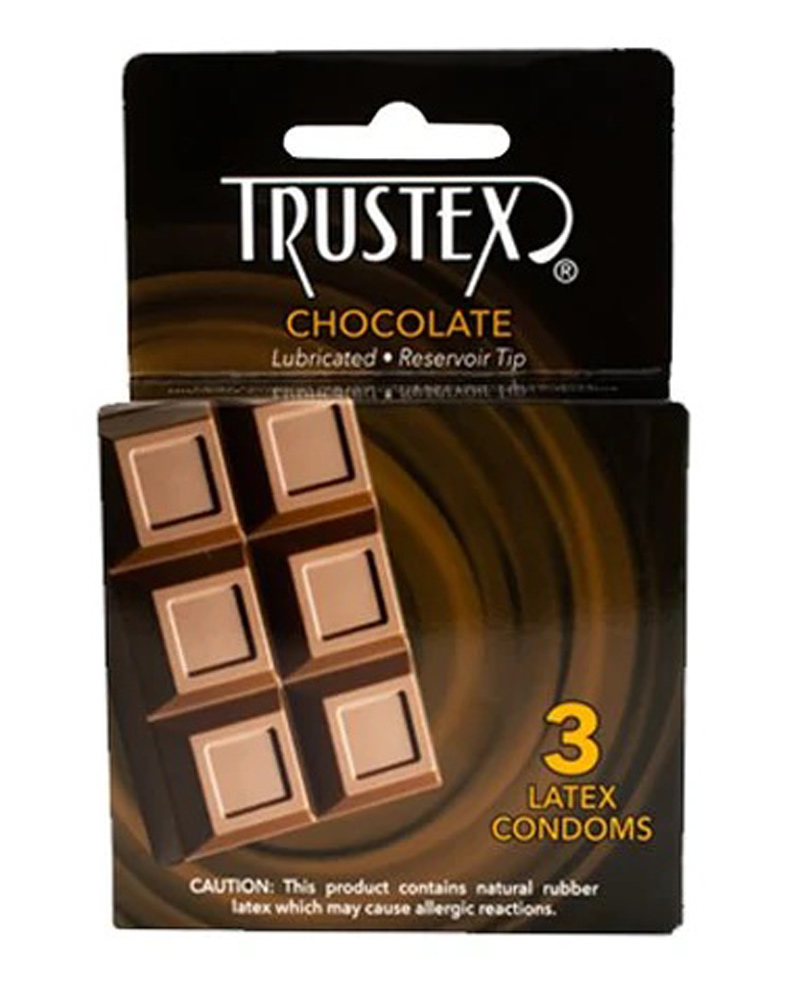 trustex flavored lubricated condoms  pack chocolate 