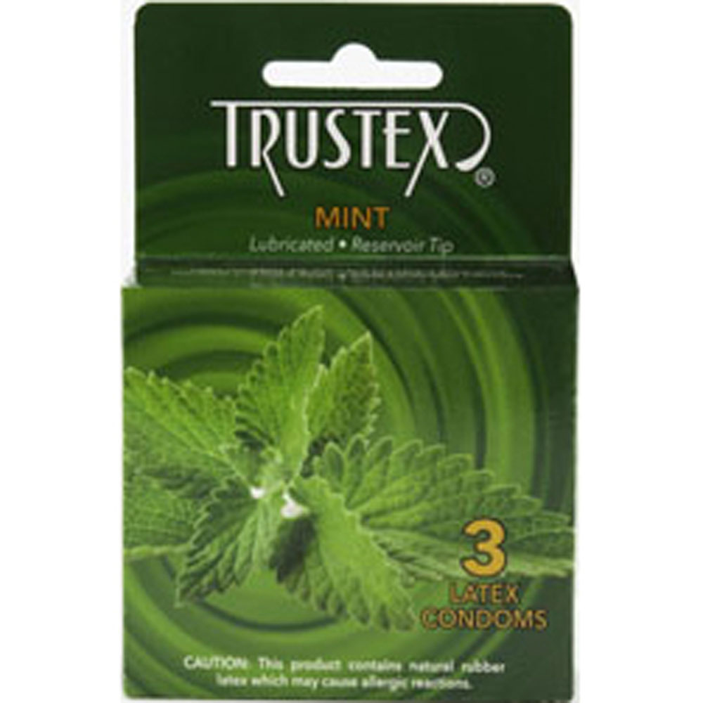 trustex flavored lubricated condoms  pack mint 