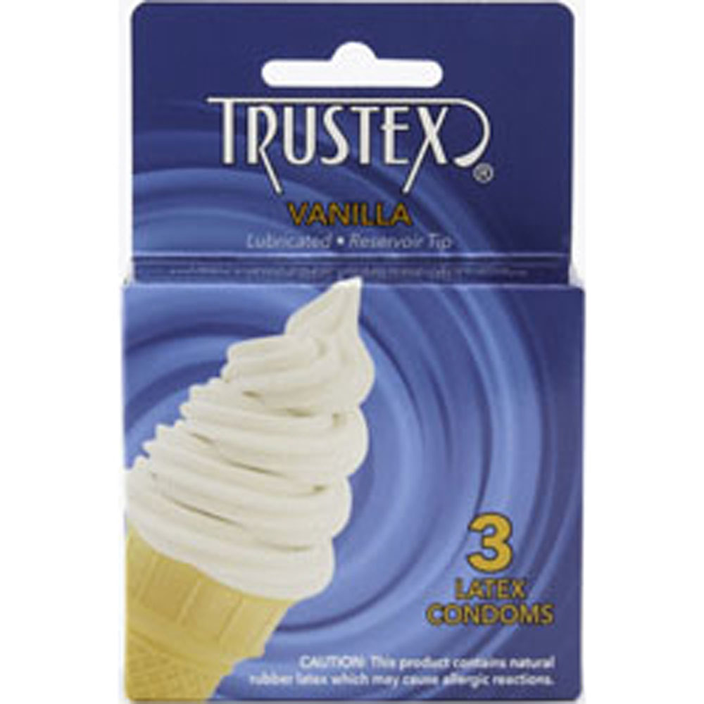 trustex flavored lubricated condoms  pack vanilla 