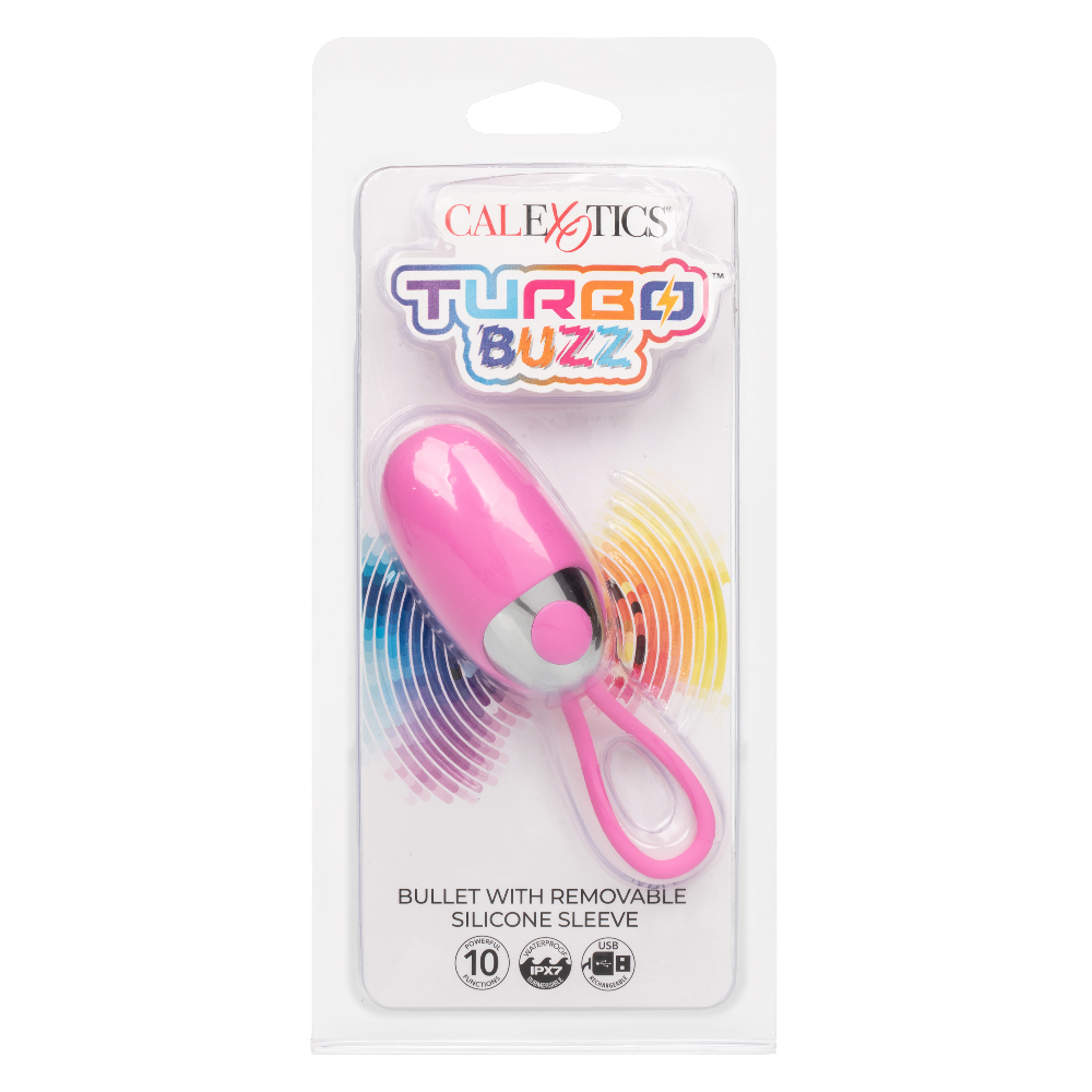 turbo buzz bullet with removable silicone sleeve pink 