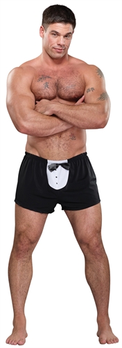 tuxedo boxer one size black 