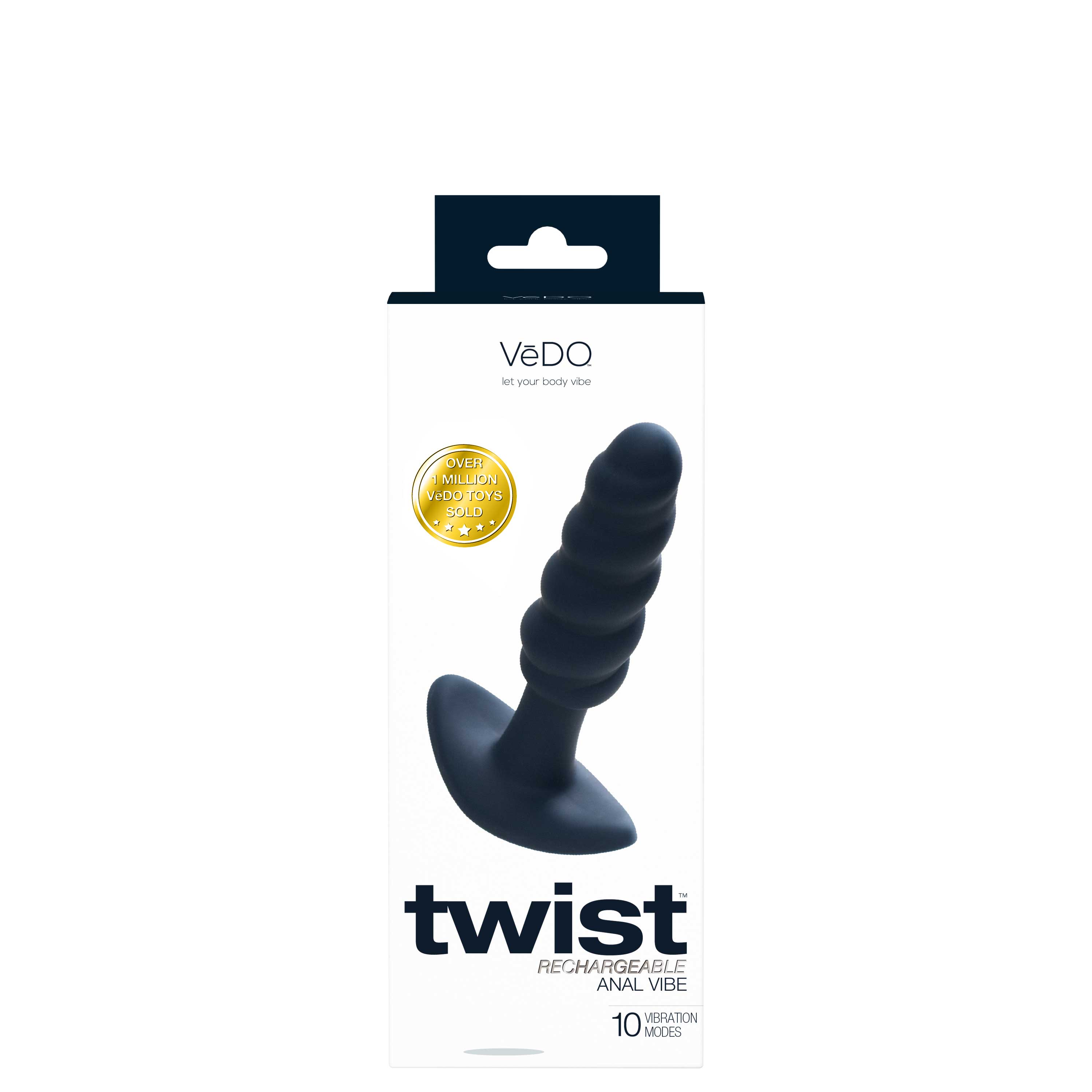 twist rechargeable anal vibe black pearl 