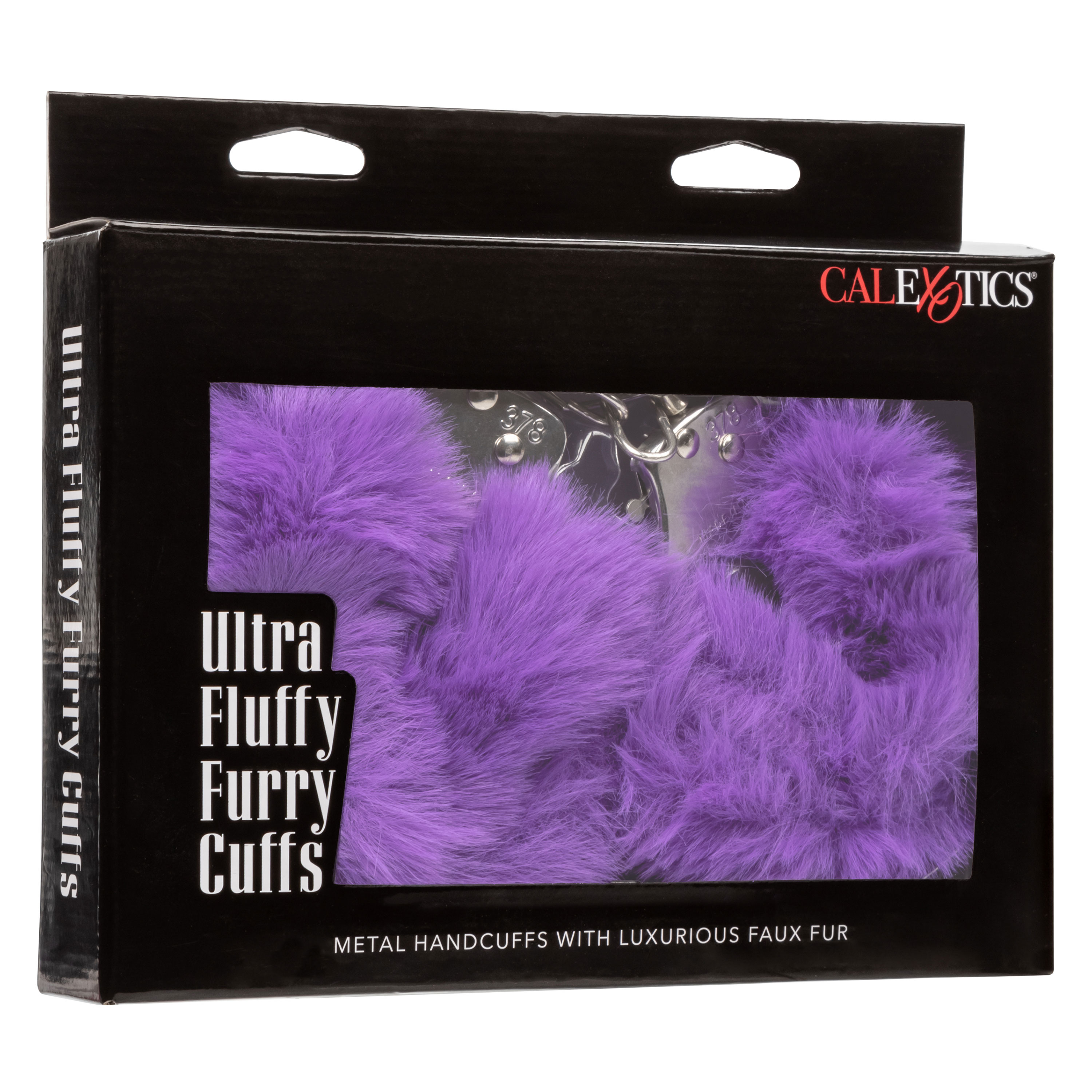 ultra fluffy furry cuffs purple 