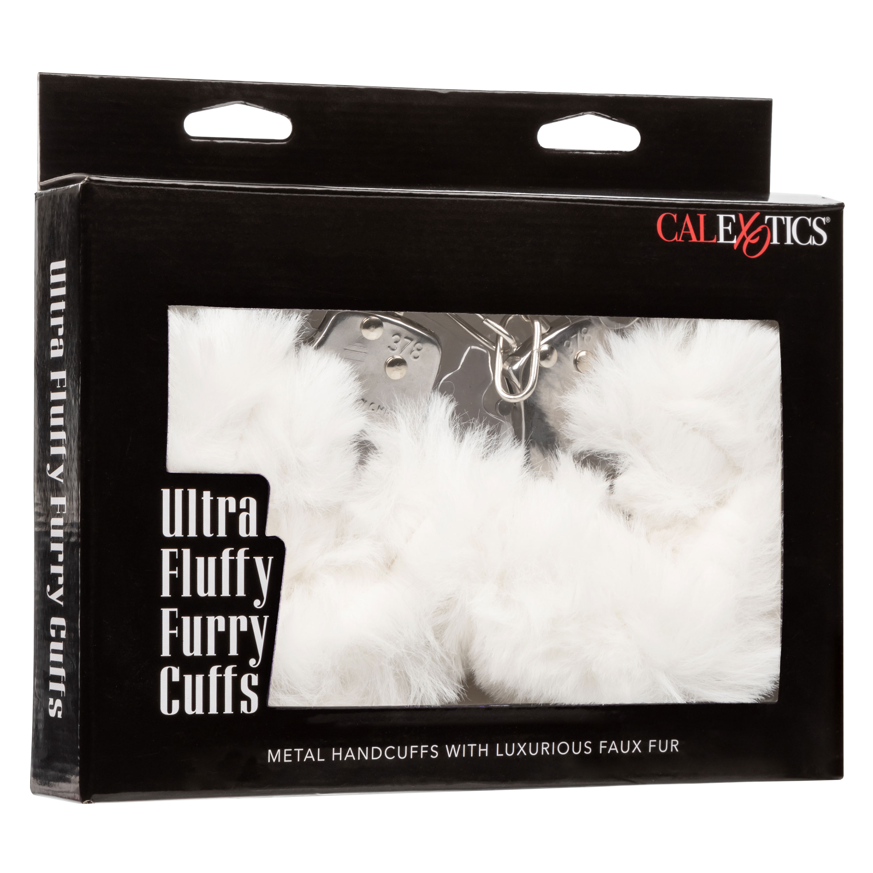 ultra fluffy furry cuffs white 