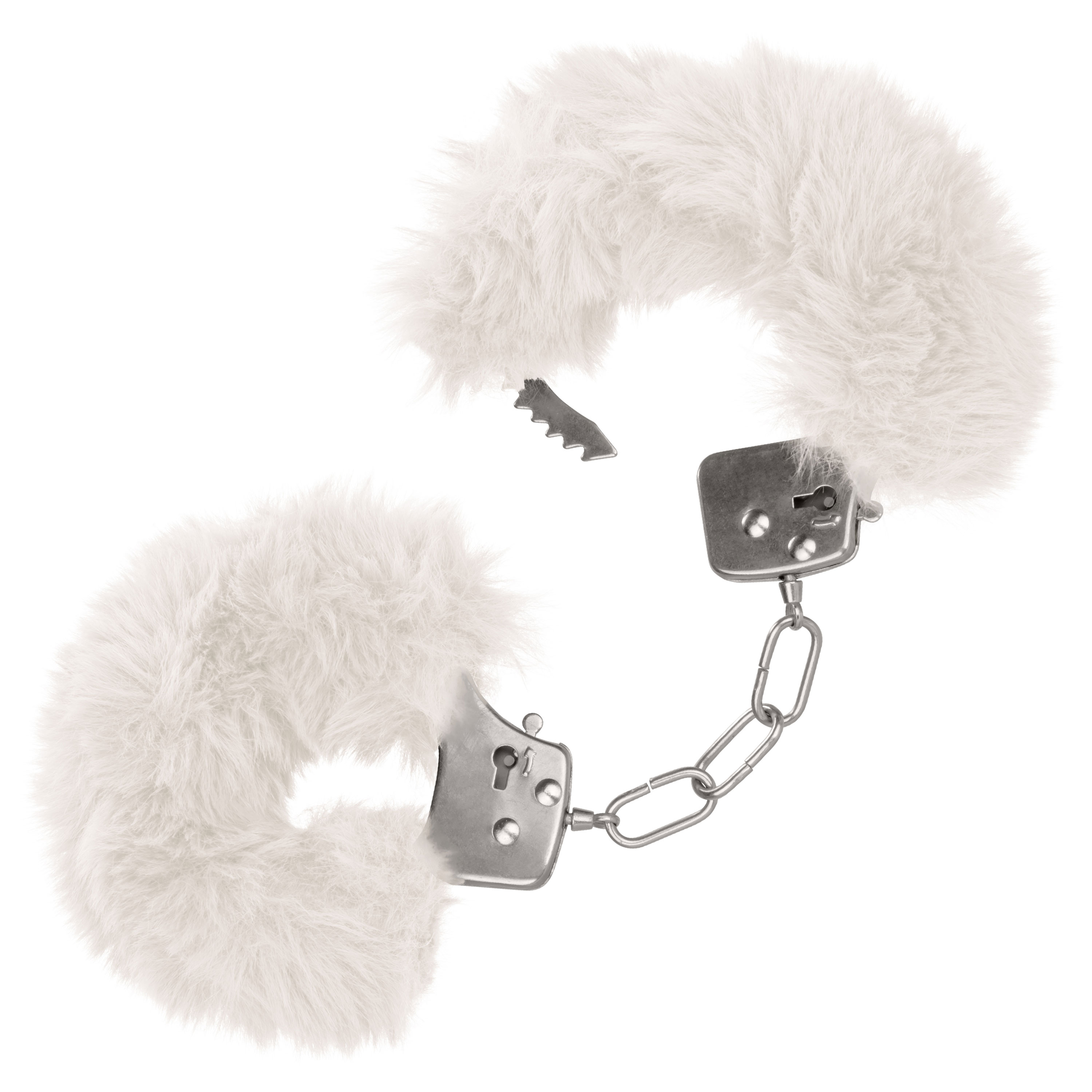 ultra fluffy furry cuffs white 