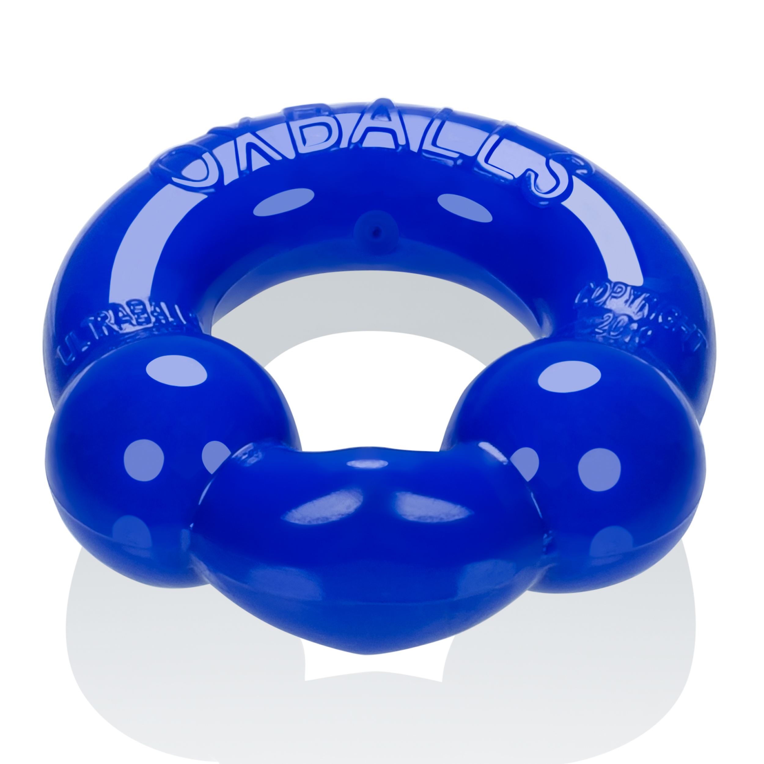 ultraballs  piece cockring set black  police blue 