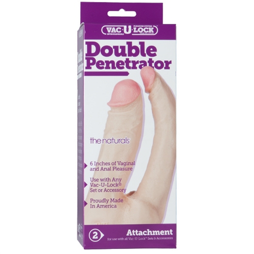 vac u lock double penetrator white 