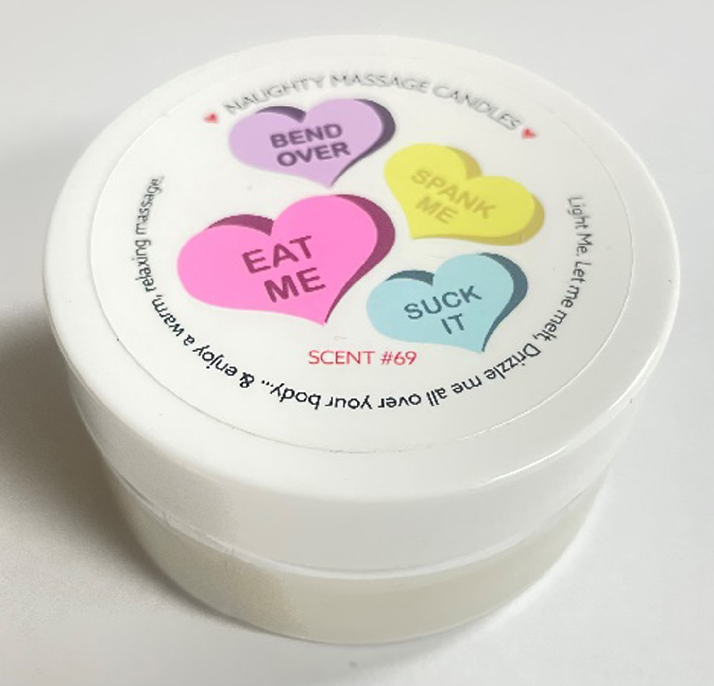 vday candy heart massage candle madagascar  vanilla . oz 