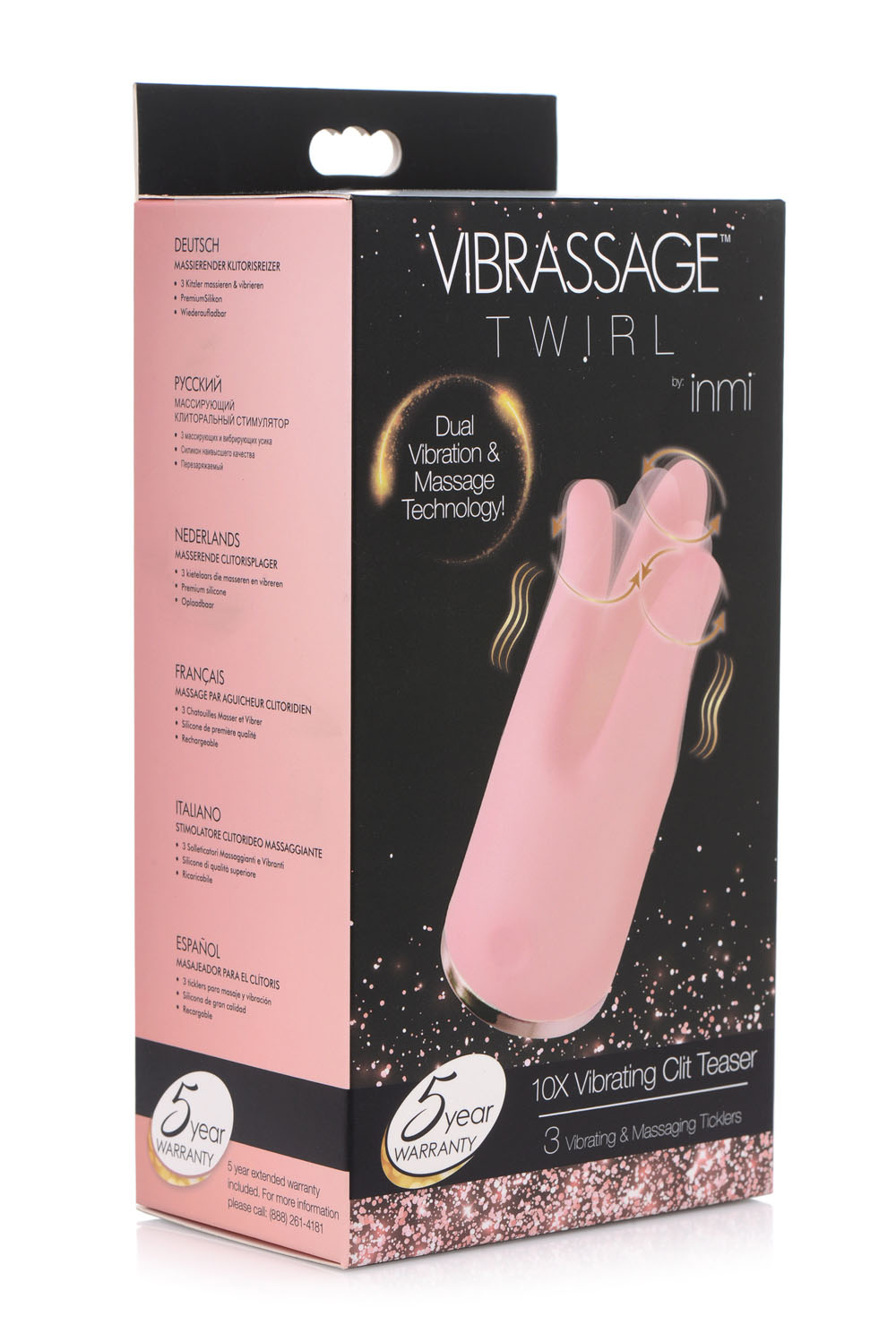 vibrassage twirl x vibrating clit teaser pink 