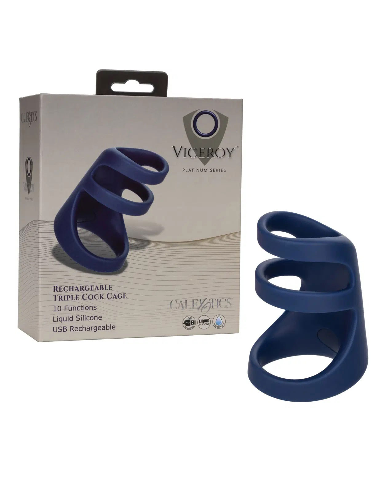 viceroy rechargeable triple cock cage blue 