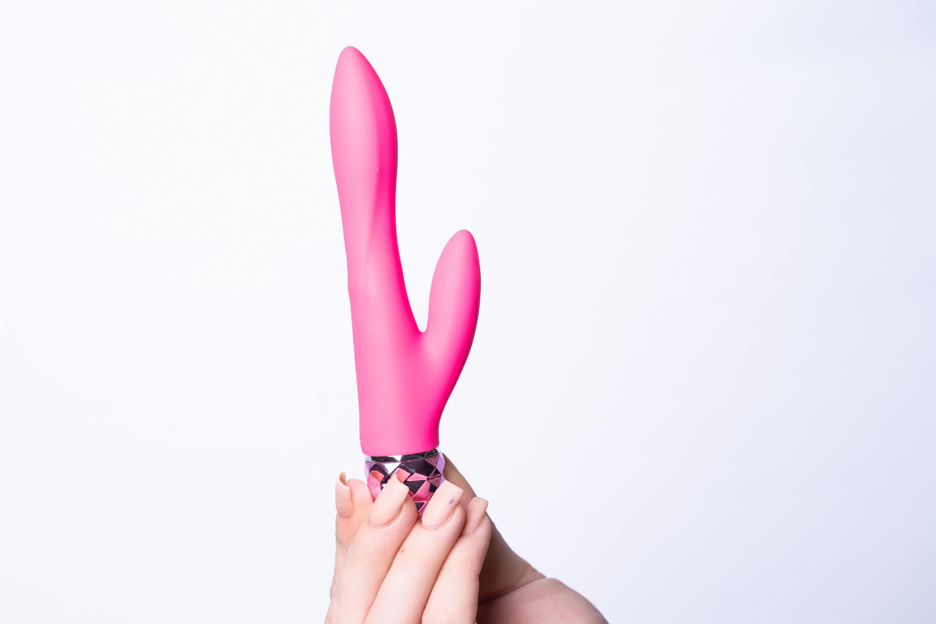 victoria crystal gem dual vibrator pink 