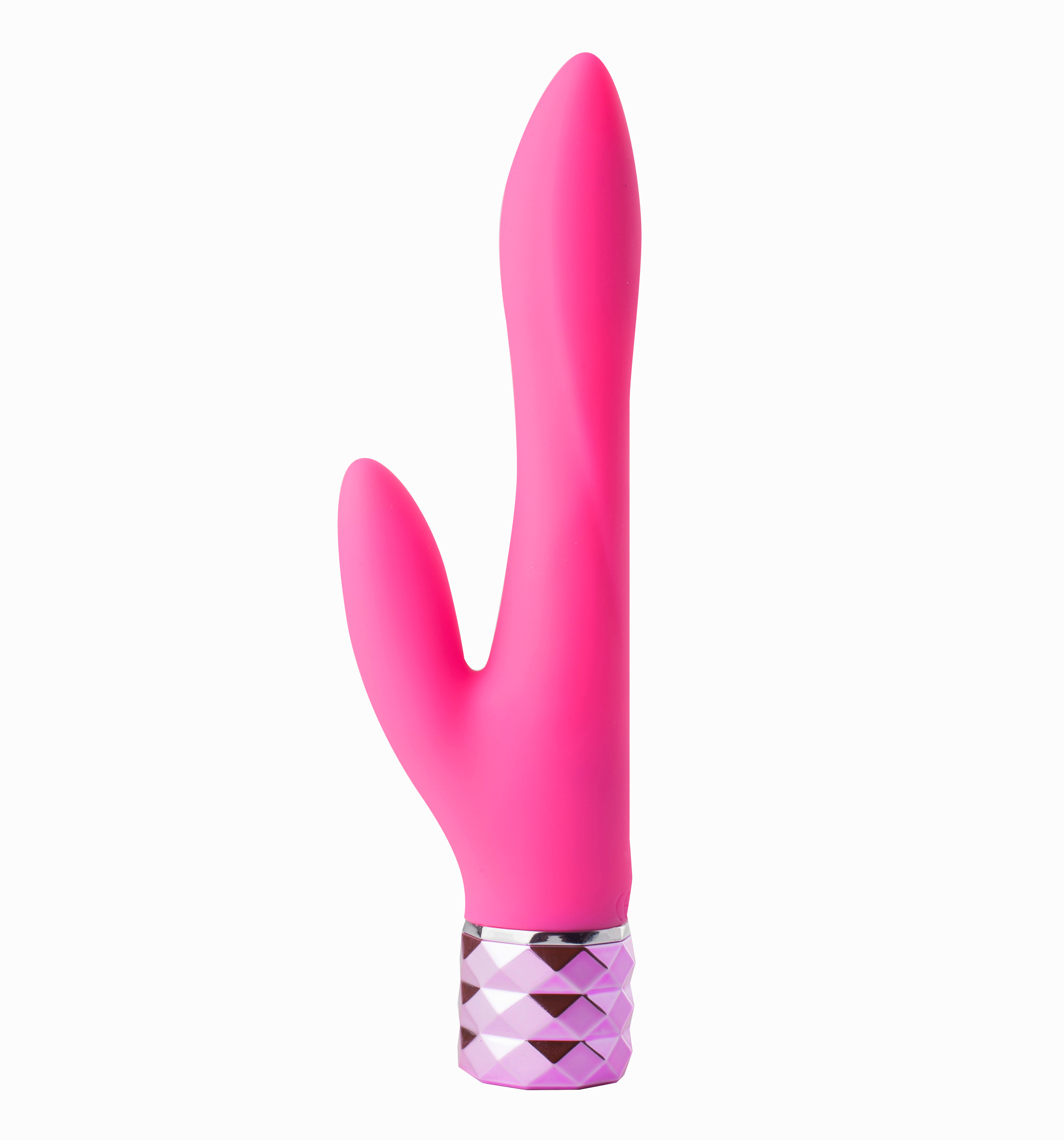 victoria crystal gem dual vibrator pink 