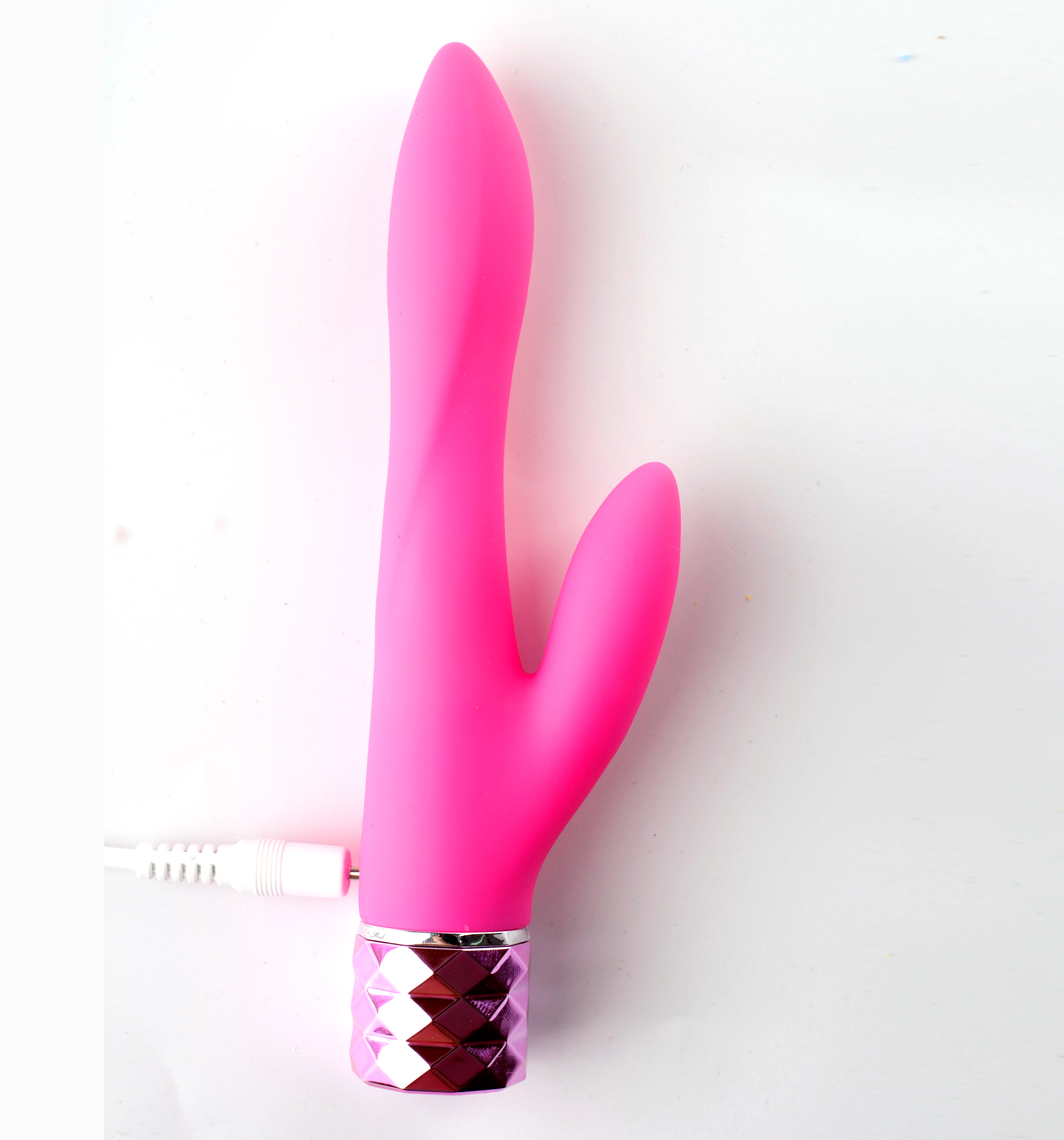 victoria crystal gem dual vibrator pink 