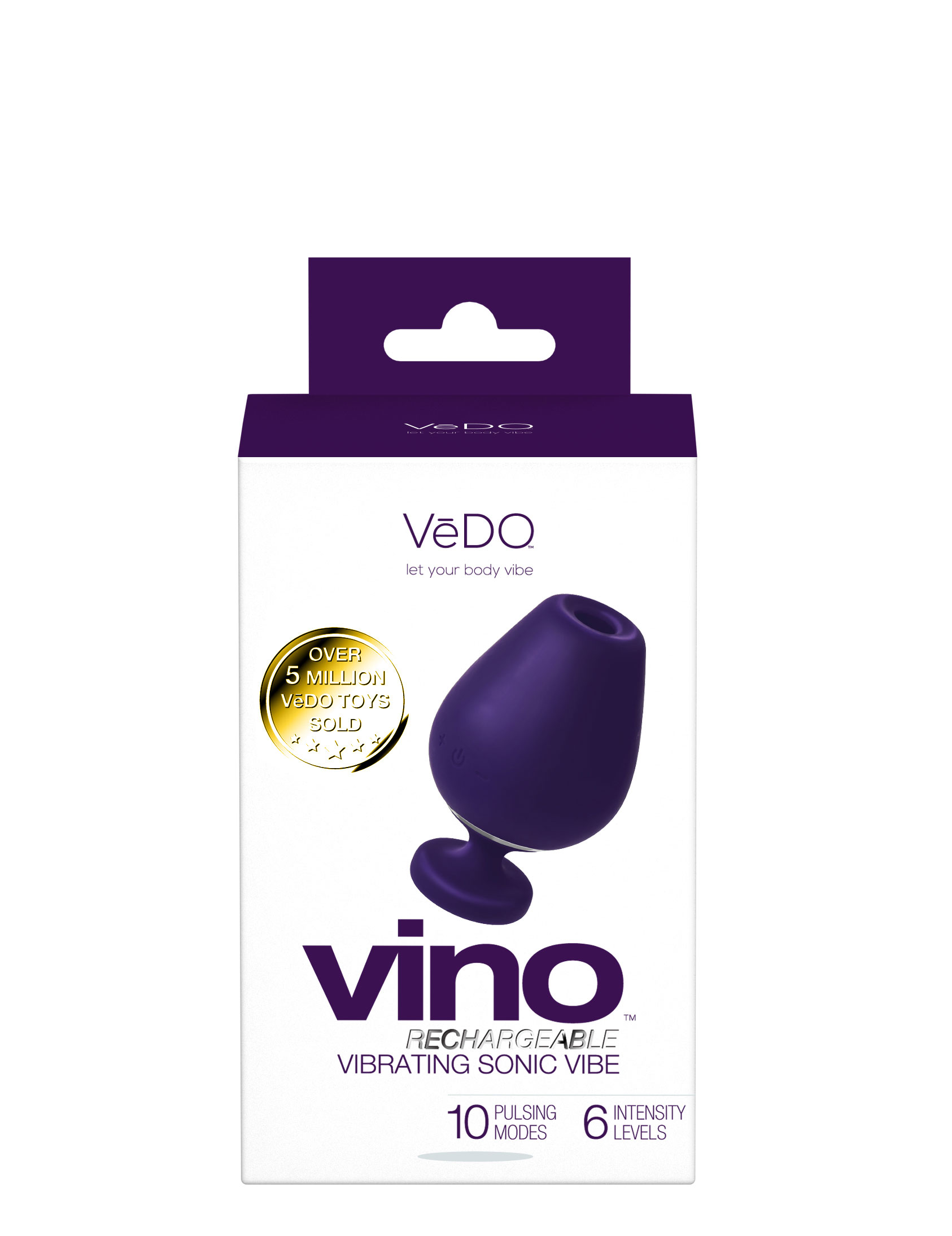 vino rechargeable vibrating sonic vibe purple 