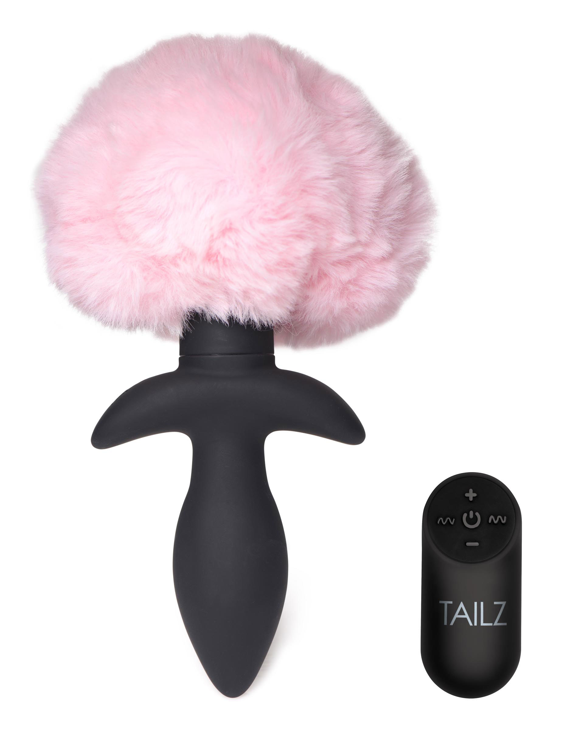 waggerz moving and vibrating bunny tail anal plug  pink 