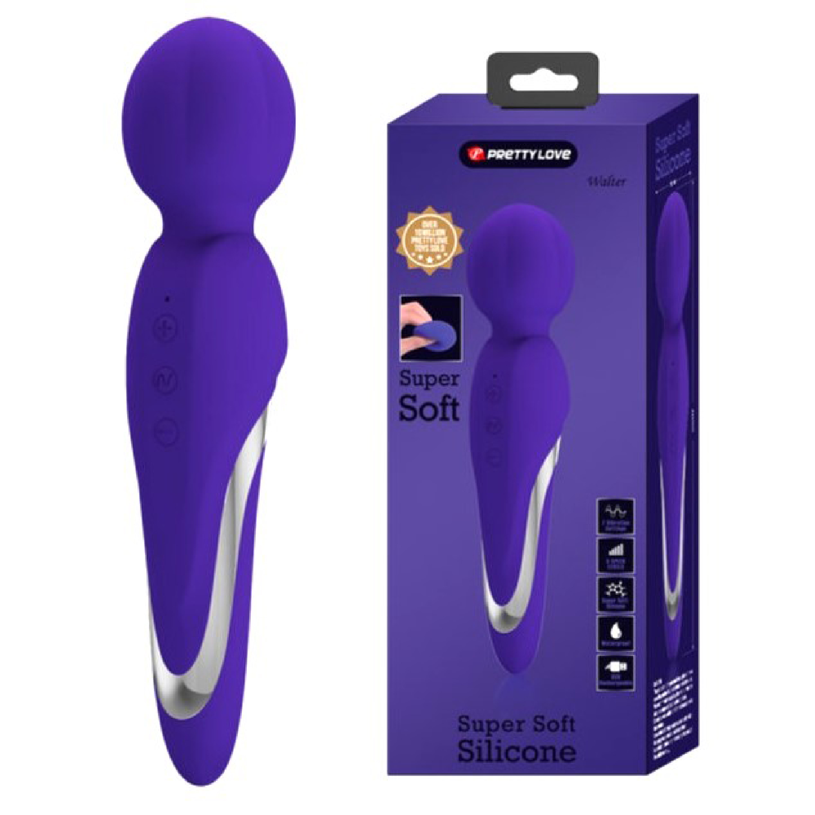 walter super soft silicone wand violet 