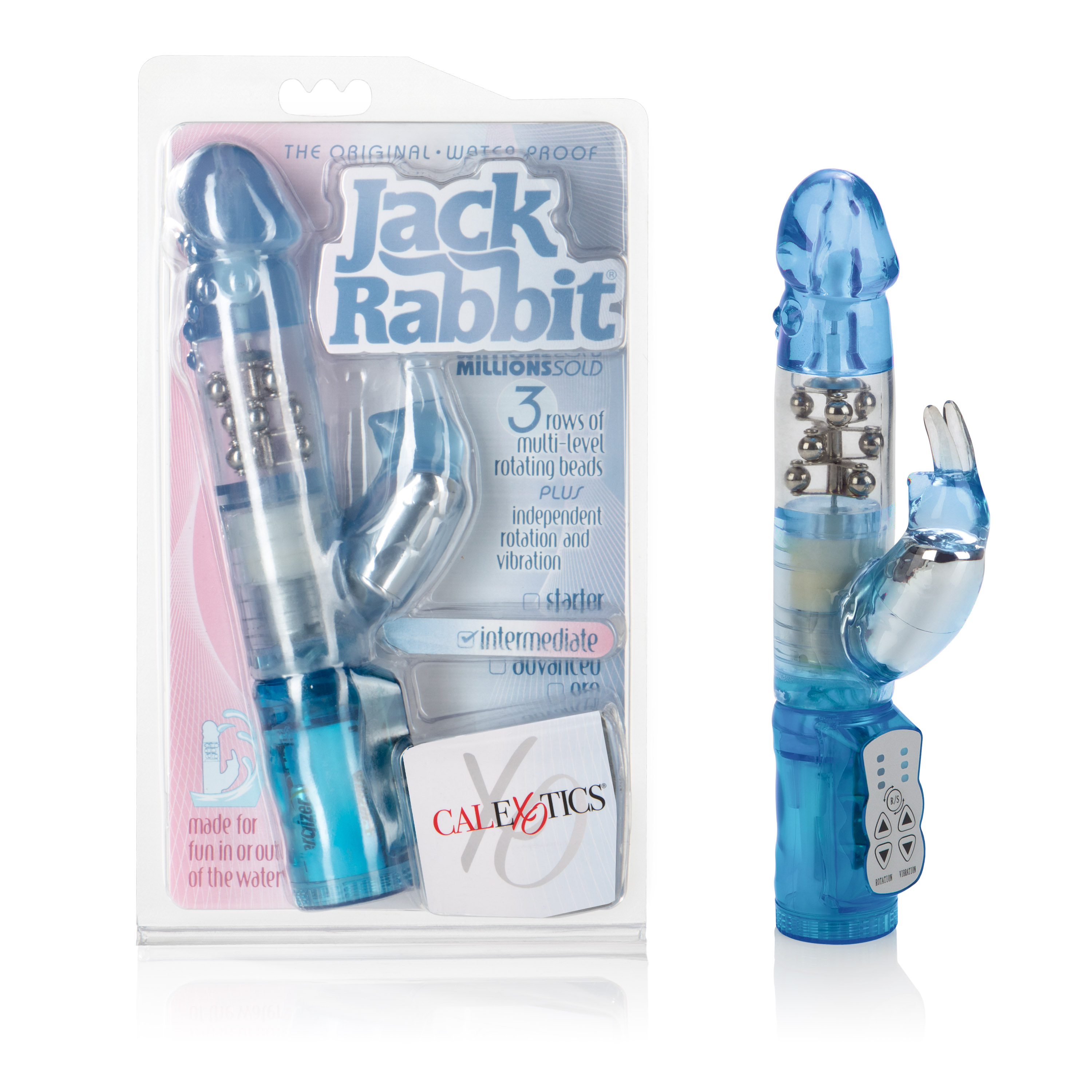 waterproof jack rabbit floating beads blue 