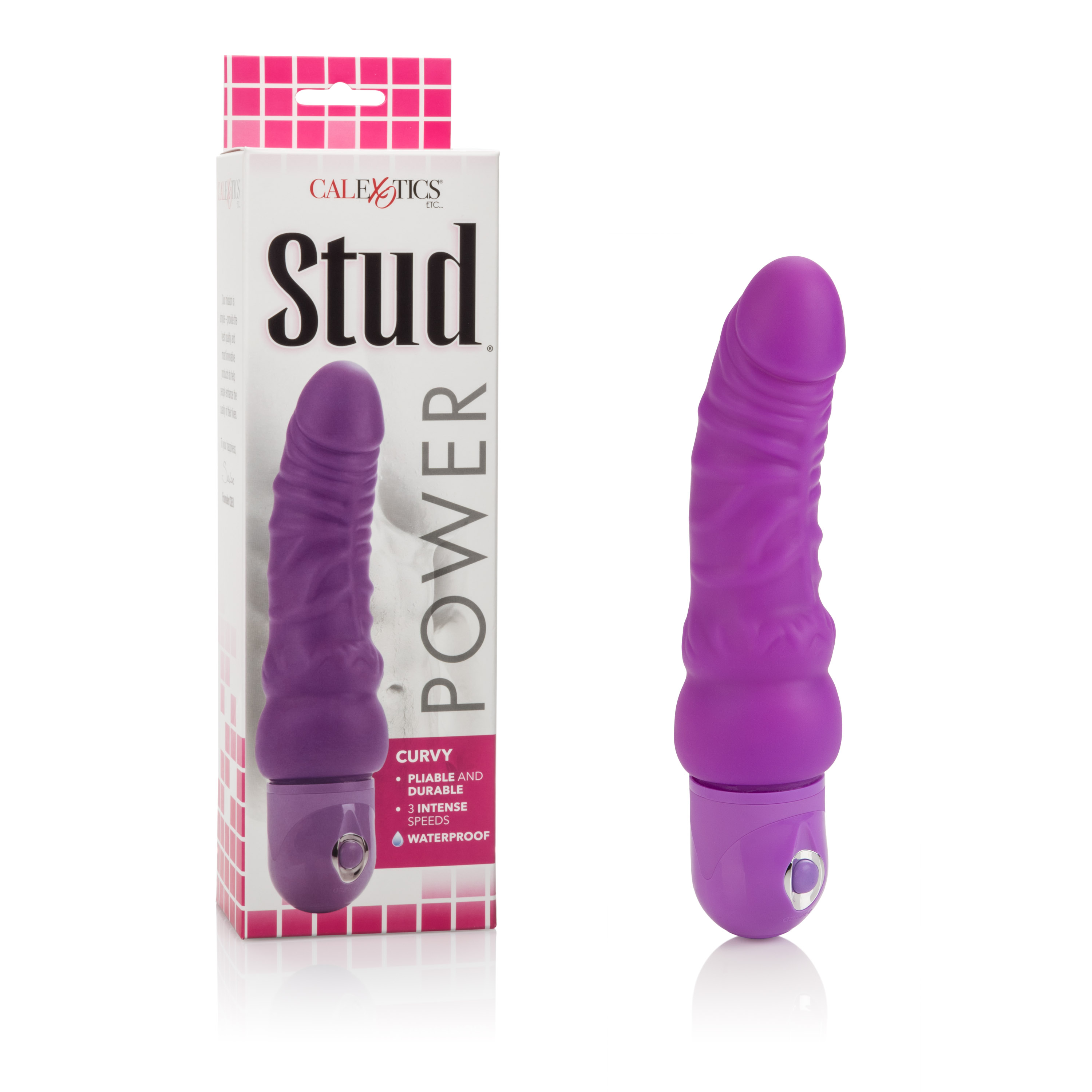 waterproof power stud curvy dong purple 