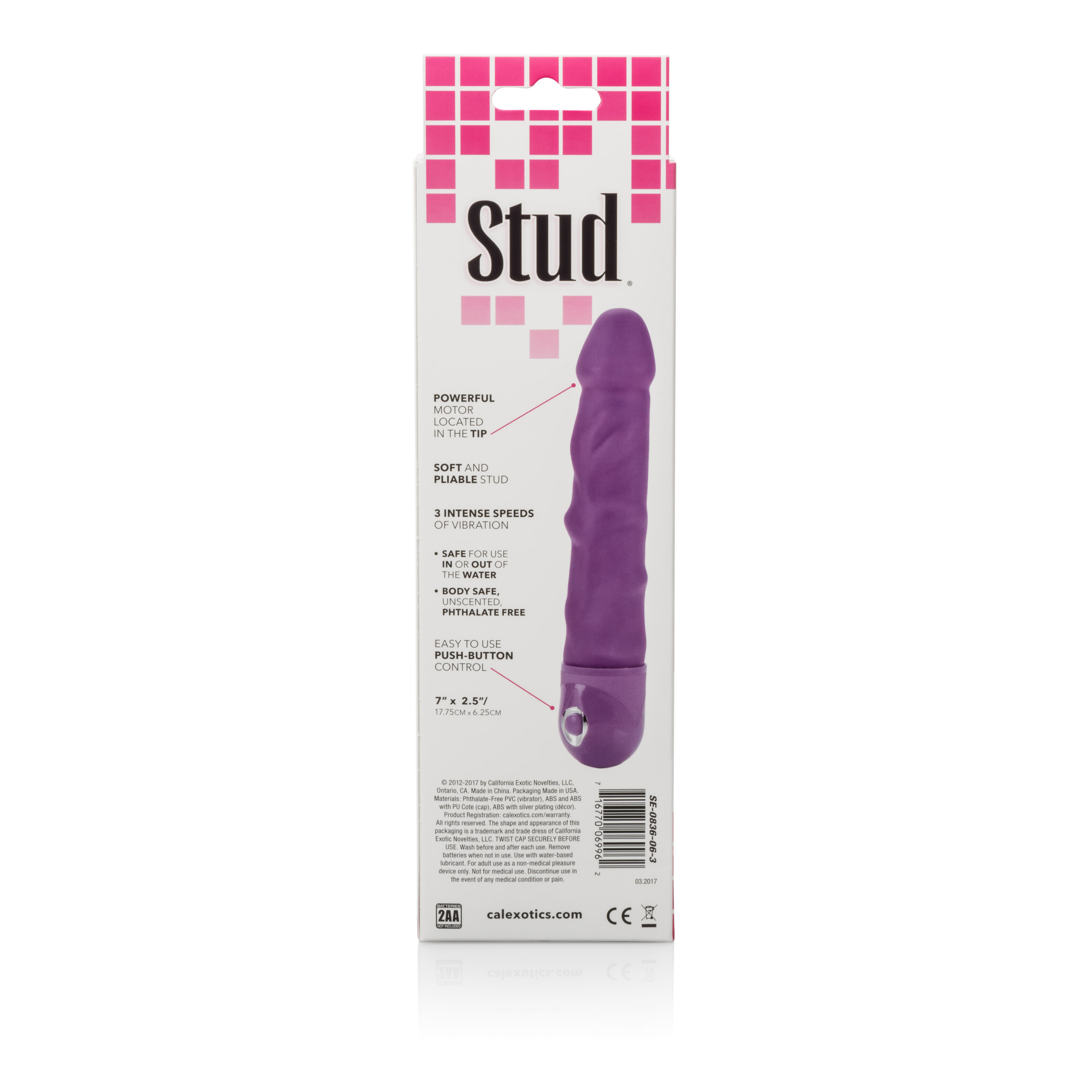 waterproof power stud rod dong purple 