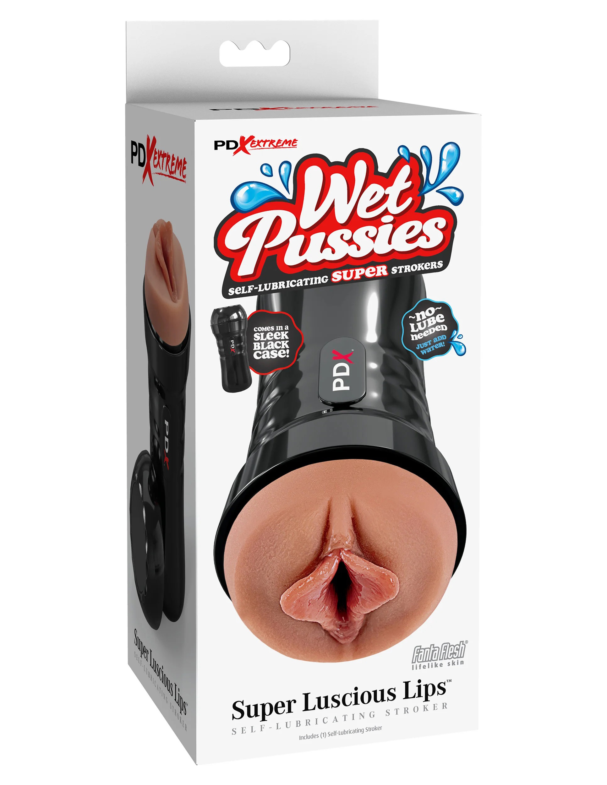 wet pussies super luscious lips self  lubricating stroker brown 