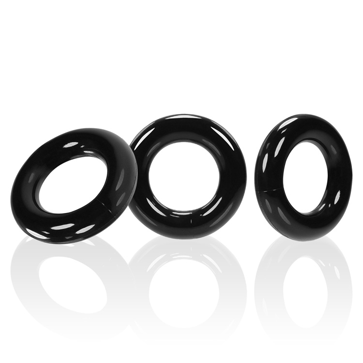 willy rings  pack cockrings black 