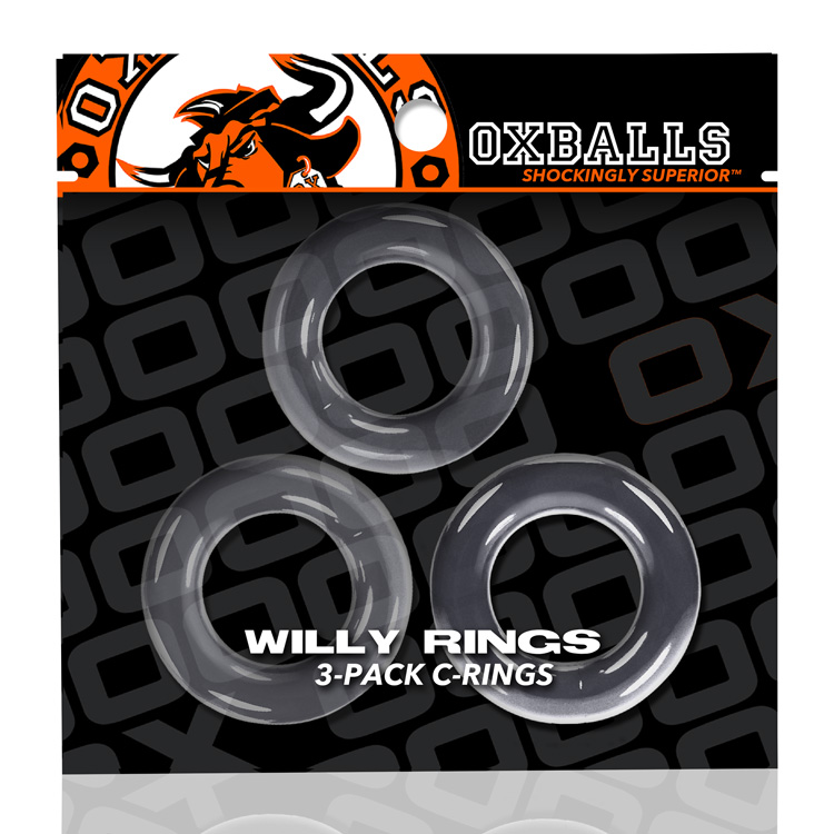 willy rings  pack cockrings clear 