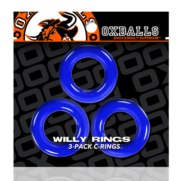 willy rings  pack cockrings police blue 