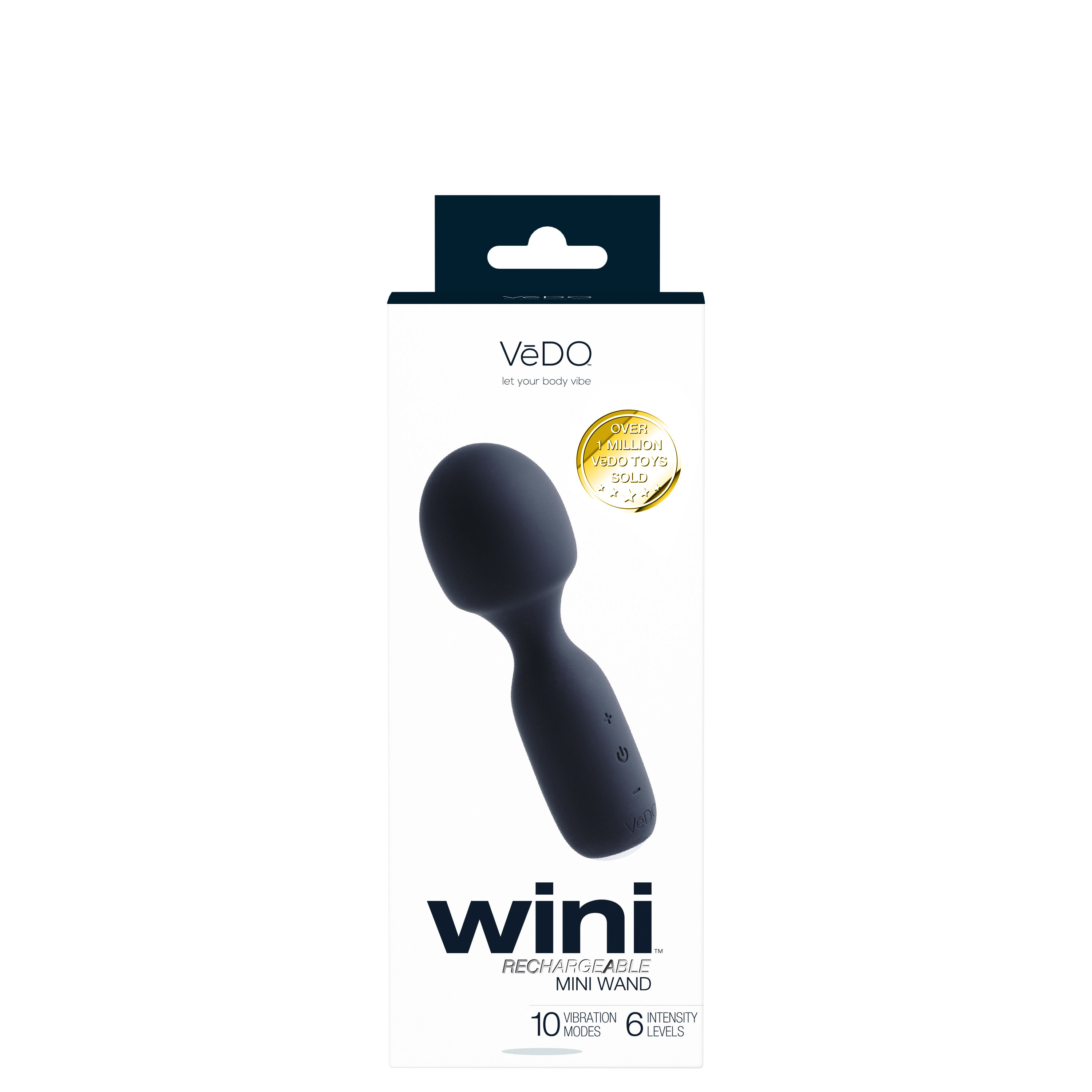 wini rechargeable mini wand black 