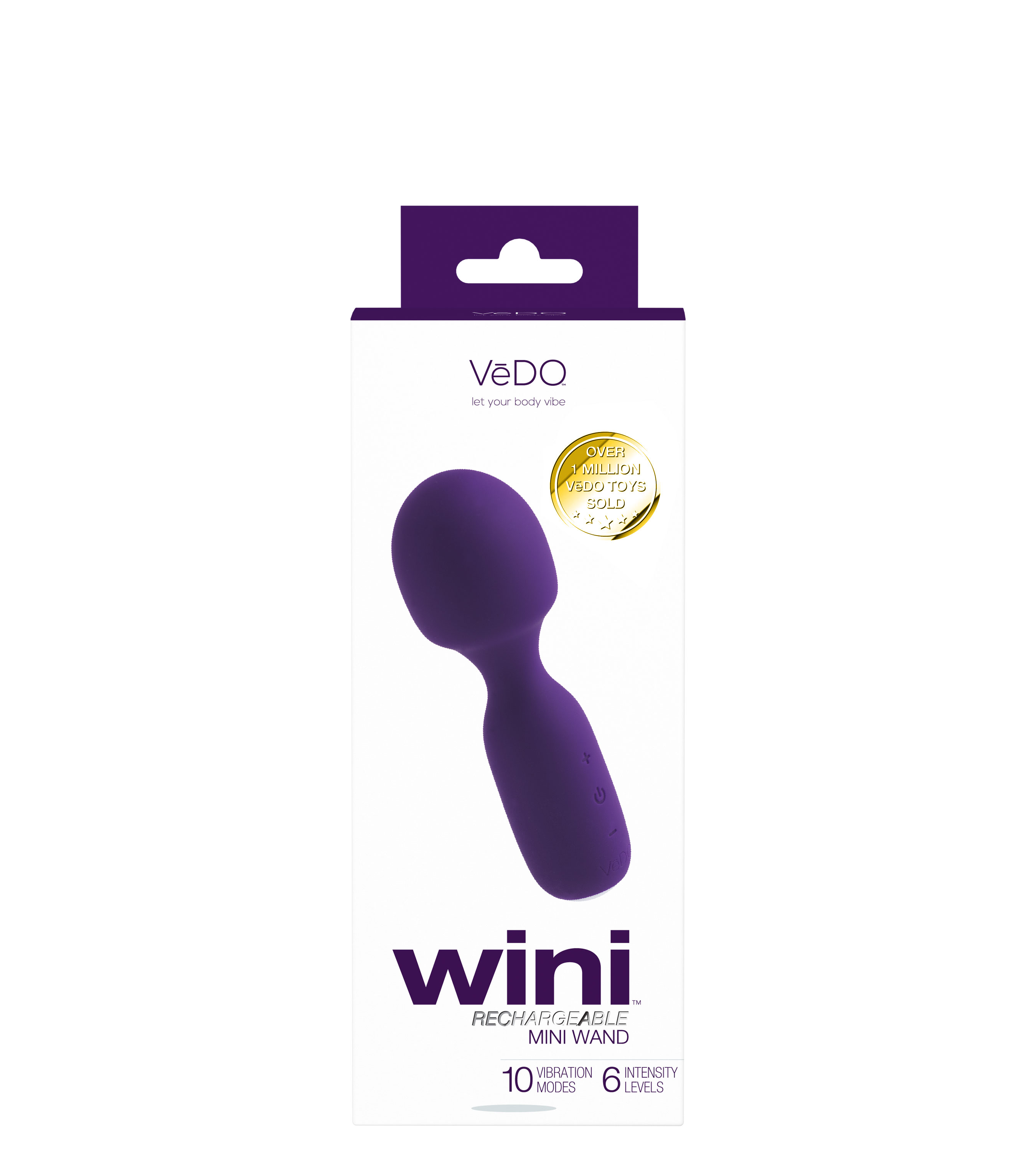 wini rechargeable mini wand purple 