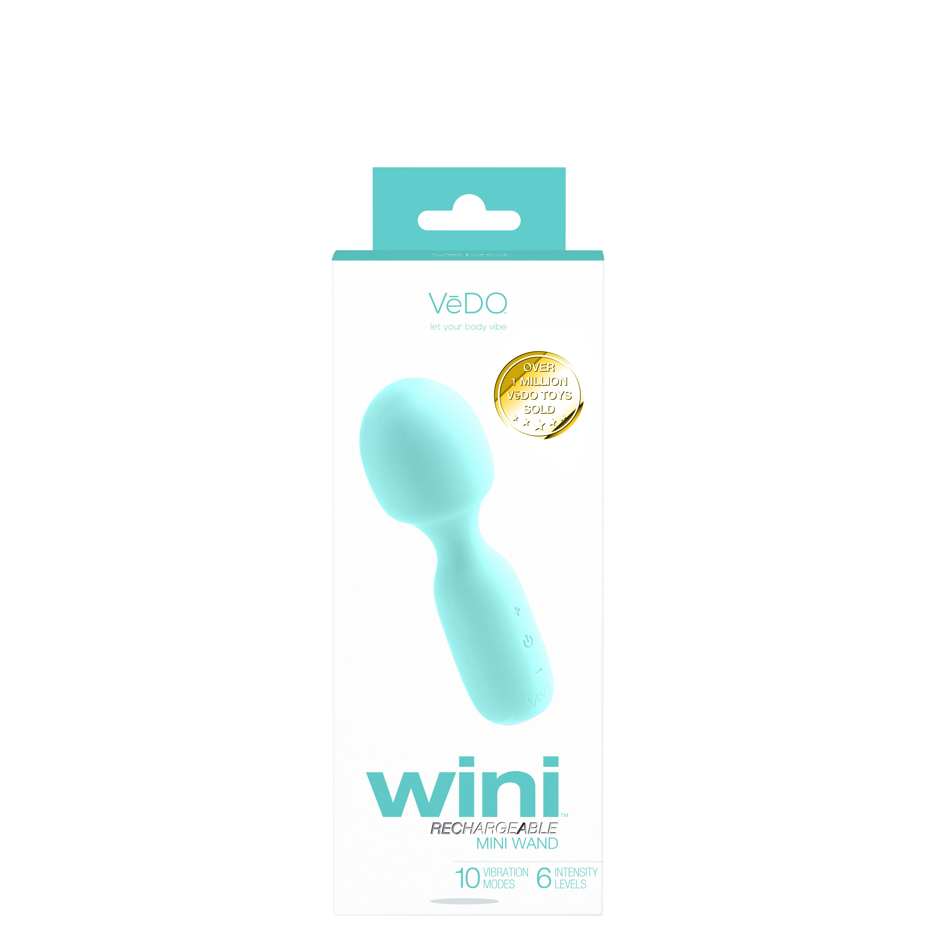 wini rechargeable mini wand turquoise 