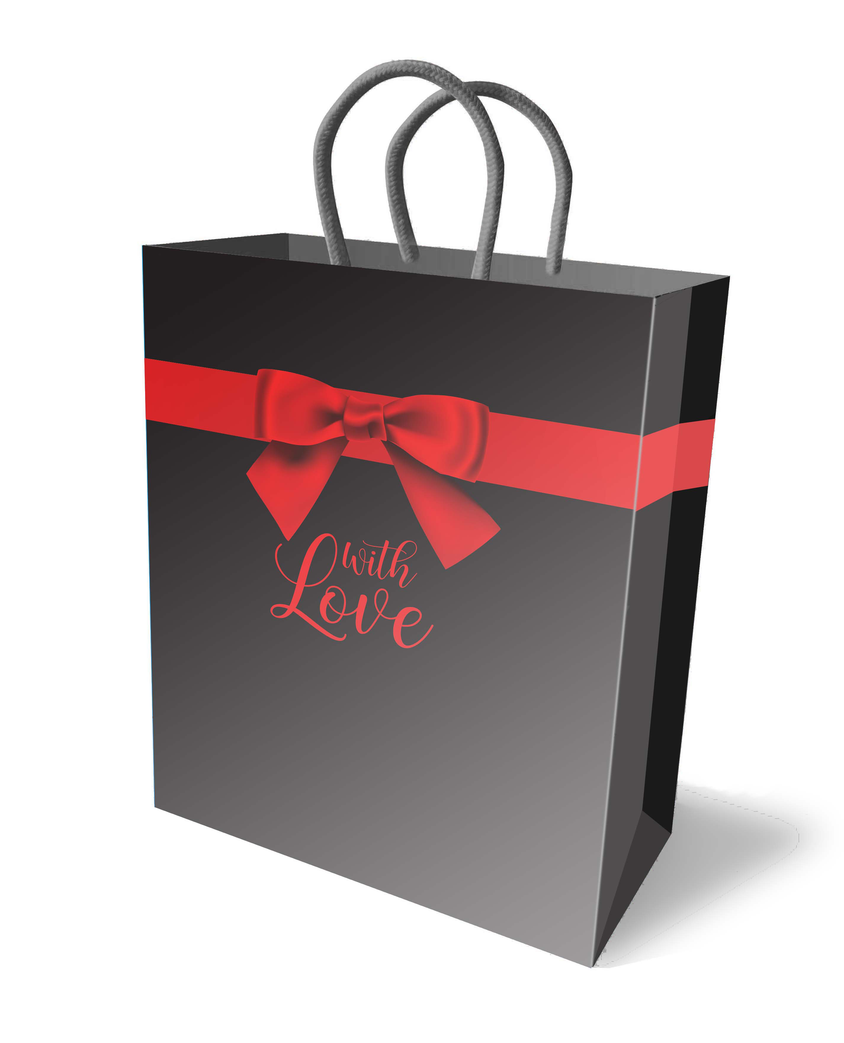 with love gift bag black 