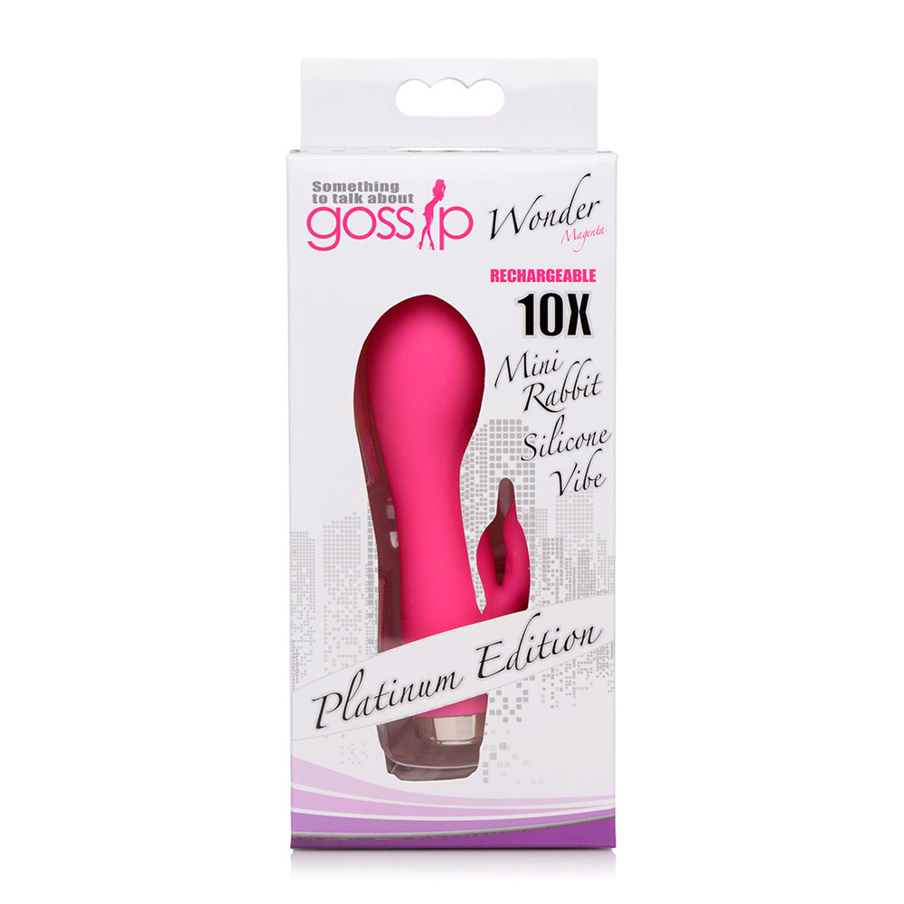 wonder mini rabbit silicone vibrator pink 