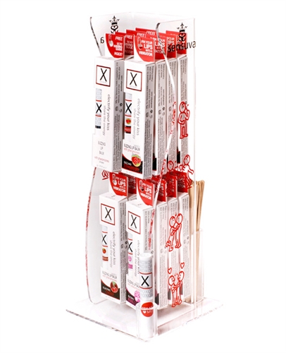 x on the lips buzzing lip balm  piece tower display assorted flavors 