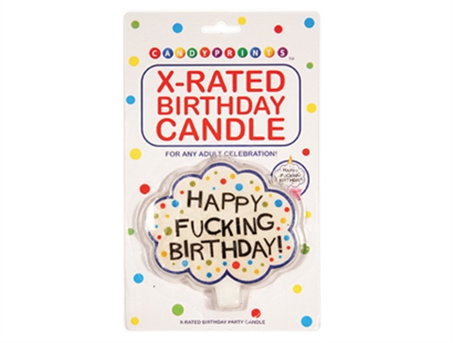 x rated birthday candle 