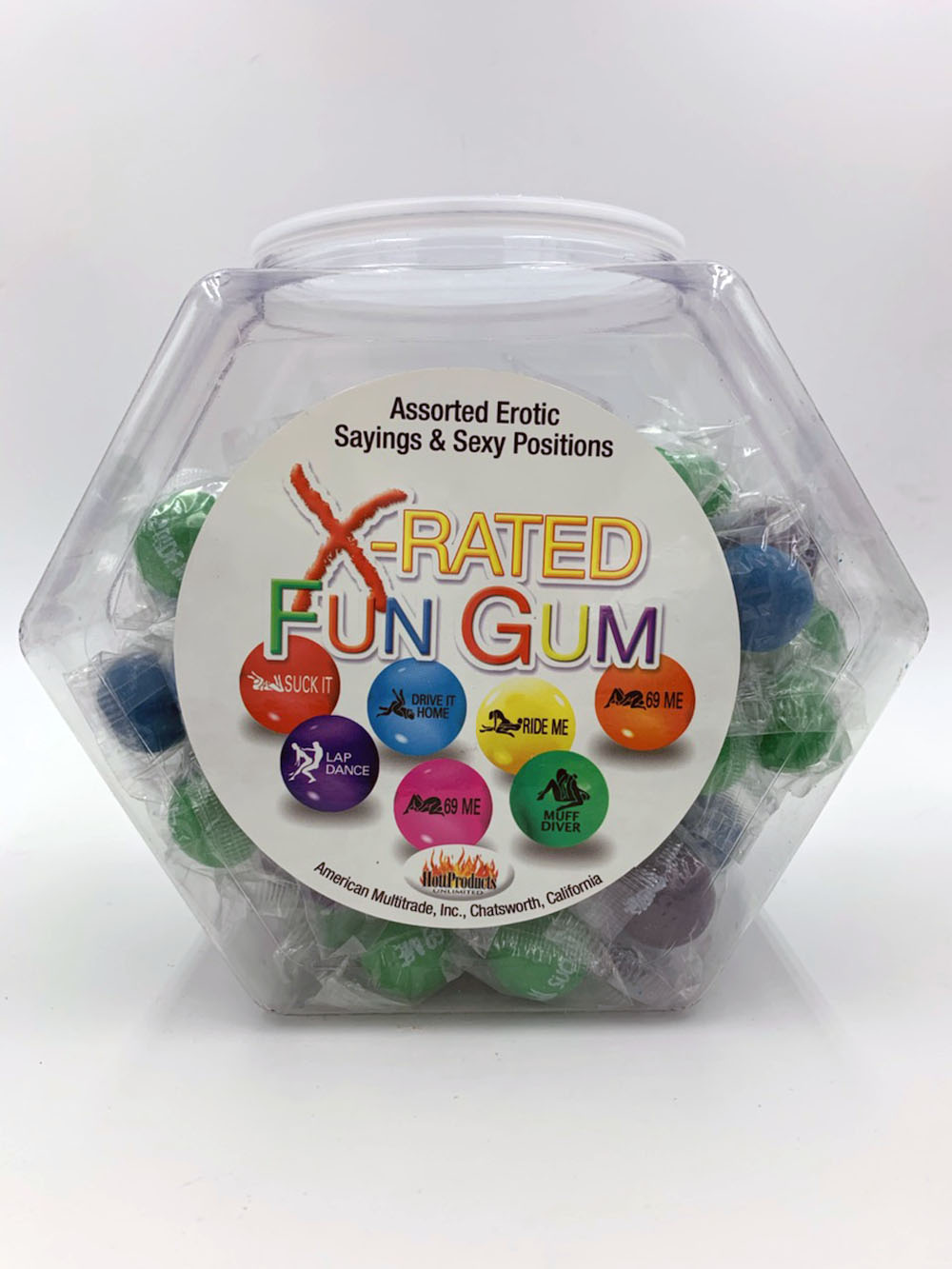 x rated fun gum  piece bowl assorted 