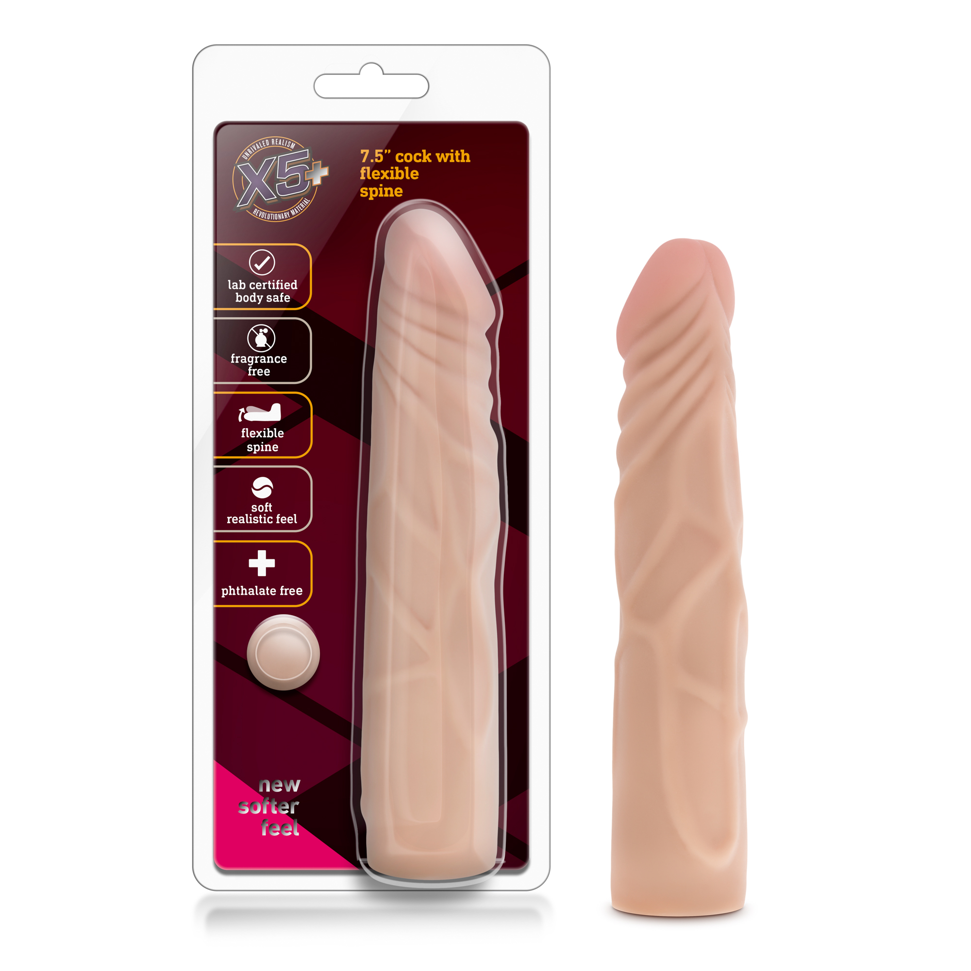 x  inch dildo with flexible spine 