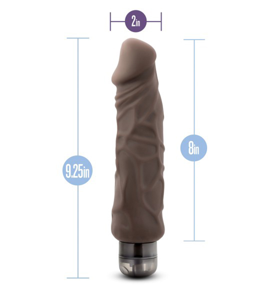 x plus hard on vibrating  inch dildo brown 