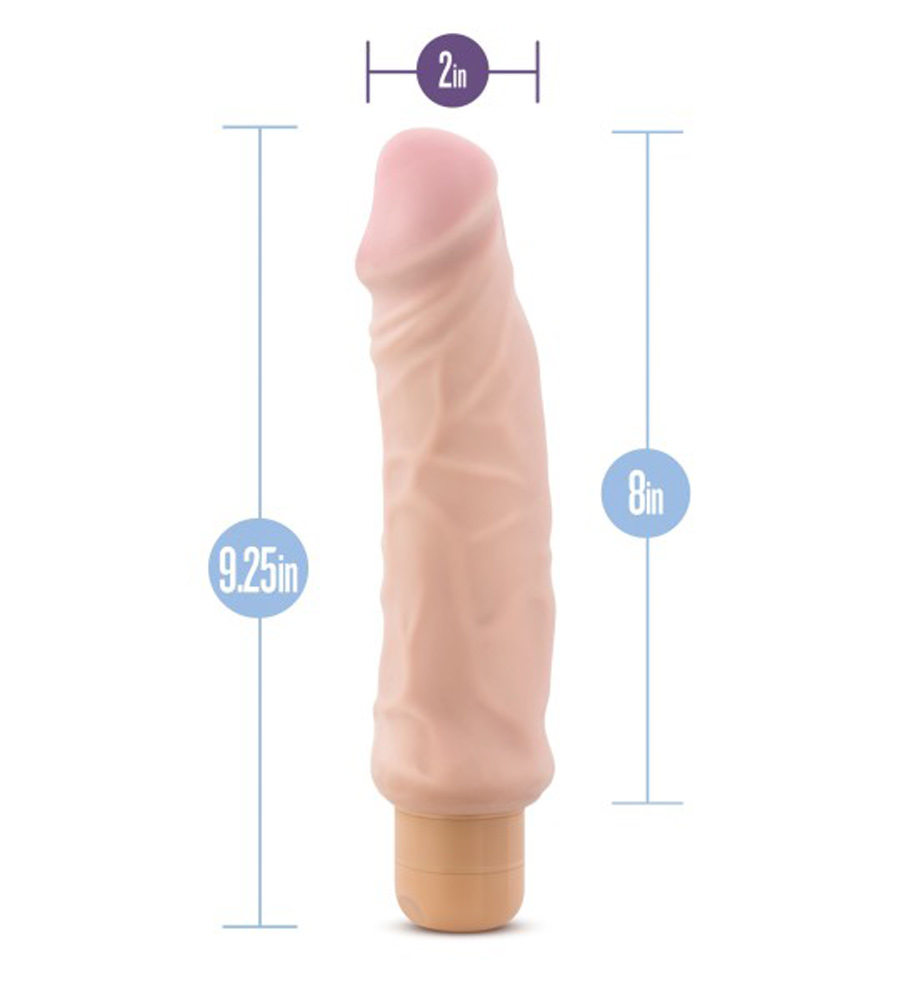 x plus hard on vibrating  inch dildo natural 