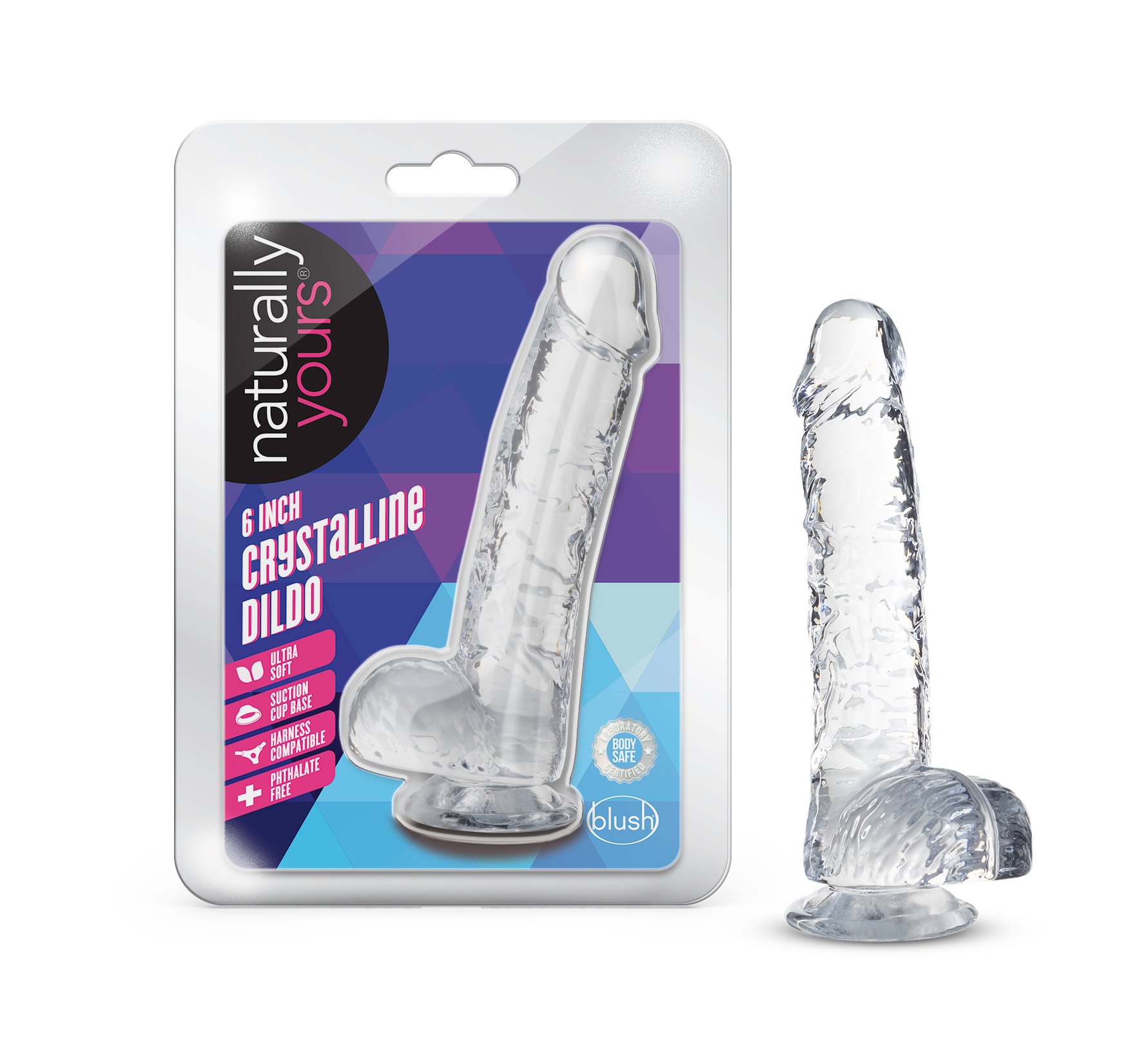 Naturally Yours 6 Inch Crystalline Dildo Diamond
