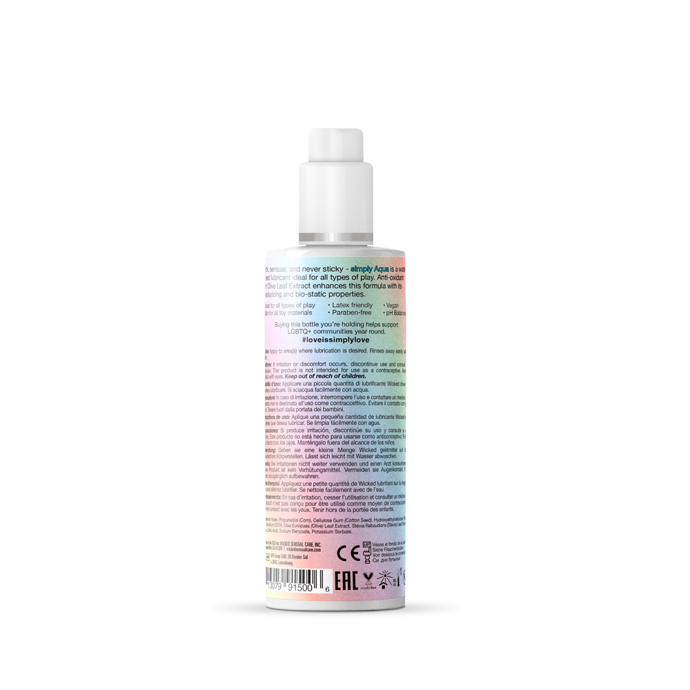 Simply Aqua Water Based Lubricant 4 Fl Oz Special Edition