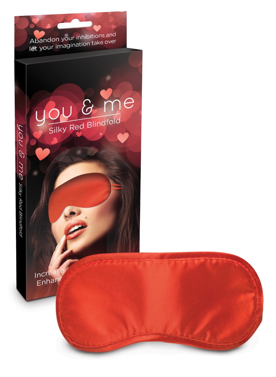 you me silky red blindfold 