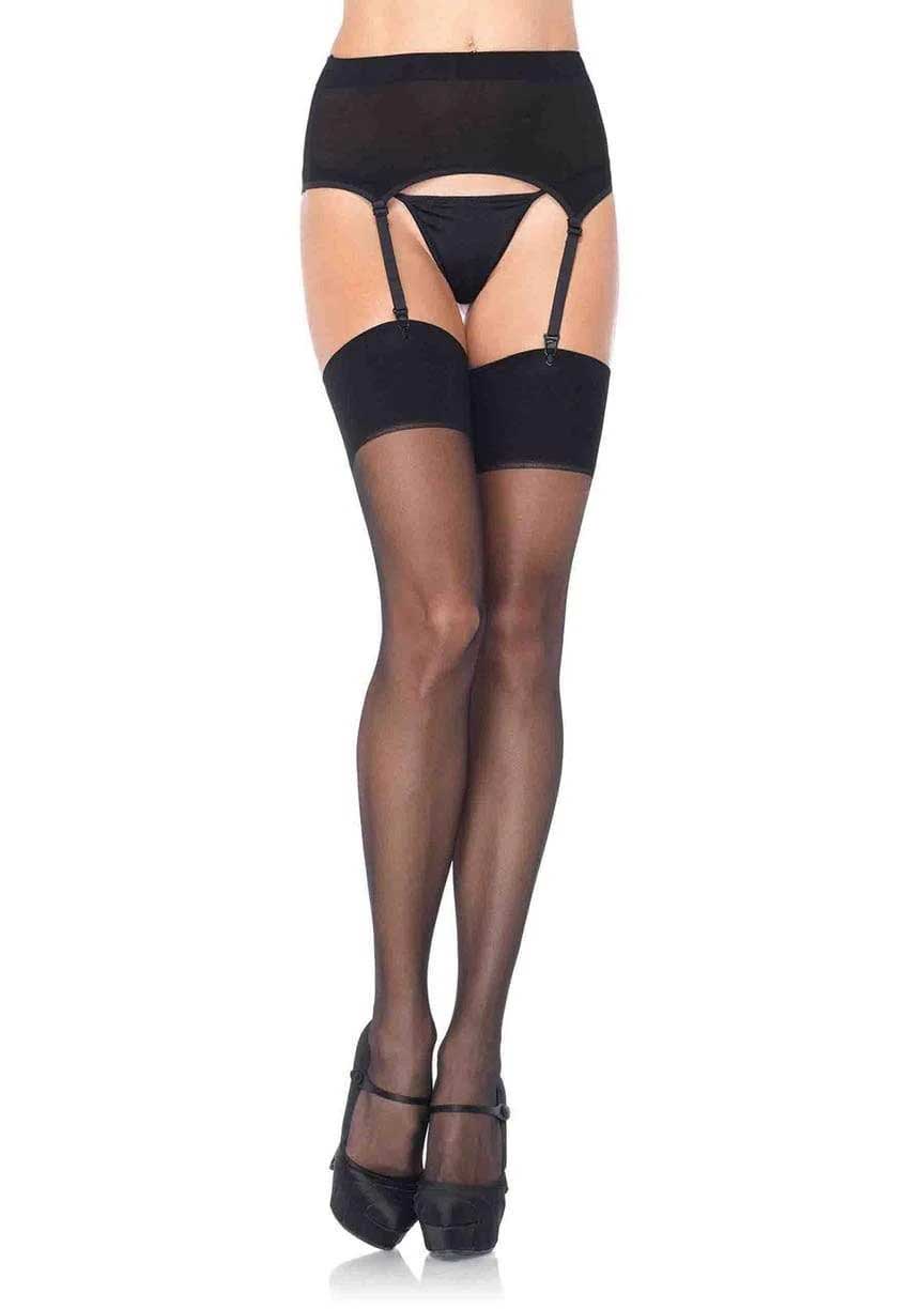 zara garter belt and stocking one size black 