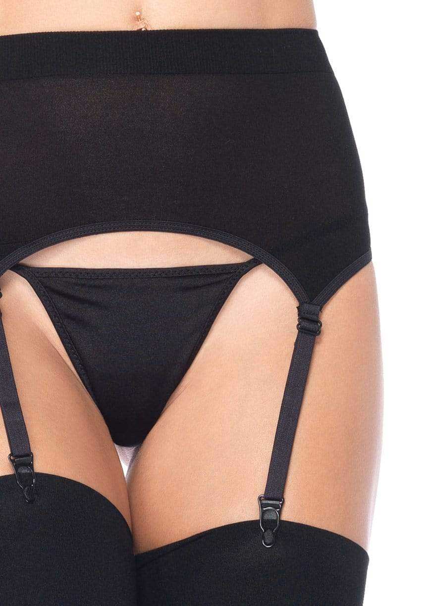 zara garter belt and stocking queen black 