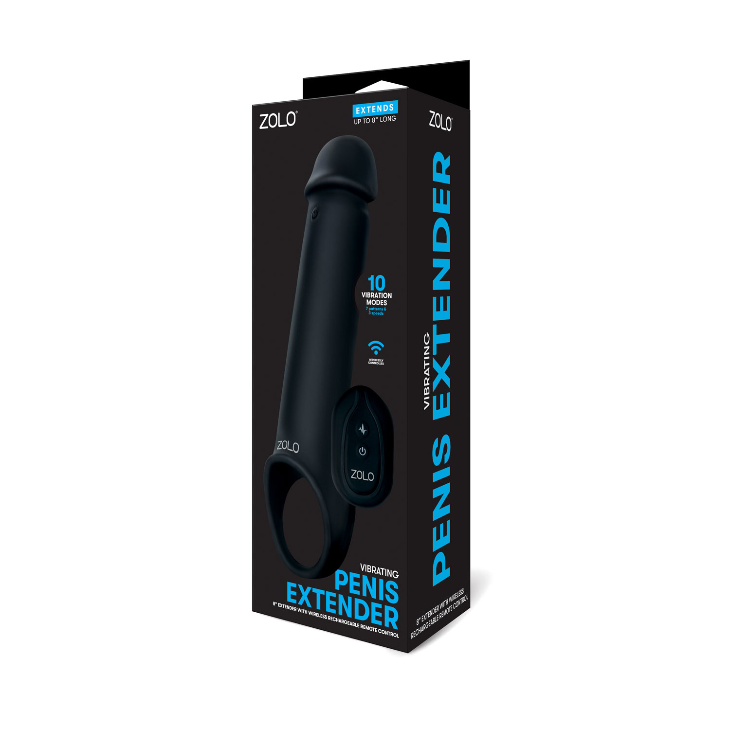 zolo vibrating penis extender black 